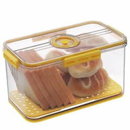 Detailed information about the product Bread Box Bread Boxes,Time Recording Bread Storage Container with Lid,Bread Keeper,Yellow 32.5x22.5x11cm
