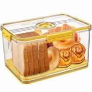 Detailed information about the product Bread Box Bread Boxes,Time Recording Bread Storage Container with Lid,Bread Keeper,Yellow 32.5x22.5x15.3cm
