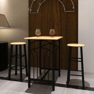 Detailed information about the product Breakfast/Dinner Table Dining Set MDF With Black.