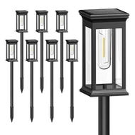 Detailed information about the product Bright Solar Pathway Lights with 8 Waterproof Auto On/Off Lights for Yard, Patio, and Walkways