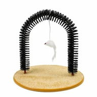 Detailed information about the product Bristle Ring Brush Cat Arch Carpeted Base Back Scratcher Massager Pet Grooming Cat Furniture Shedding Reducer Claw Care