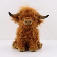 Detailed information about the product Brown Highland Cow Plush Toy Makes a cute mooing sound,Realistic & adorable Highland cow plush,Eco-friendly materials,25CM