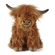 Detailed information about the product Brown Highland Cow, Realistic Soft Cuddly Farm Toy, Naturli Eco-Friendly Plush, 25CM