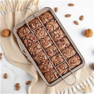 Detailed information about the product Brownie Pan with Non-Stick Dividers and Brownie Cutters, Make 18 Pre-Sliced ??Brownies at Once, Perfect Individual Brownie Baking Pan