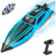 Detailed information about the product Brushless RC Boats for Men Women, 30+MPH Fast Remote Control Boat with 2 Rechargeable Batteries for Lakes for Men Women, Blue