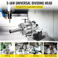 Detailed information about the product BS-0 Dividing Head 5 Inch Precision Dividing Head Set with 5' 3-jaw Chuck & Tailstock Dividing Plates for Milling Machine