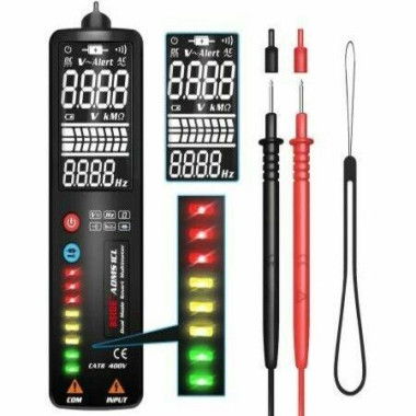 BSIDE EBTN LCD Multimeter 3-Line Display True RMS Auto-Ranging Pocket Digital Voltmeter Resistance Frequency Continuity Voltage V-Alert Tester With Analog Bar And 8 LED Indicators