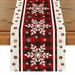 Buffalo Plaid Snowflakes Christmas Table Runner,Seasonal Winter Kitchen Dining Table Decoration 13x36 Inch. Available at Crazy Sales for $9.99