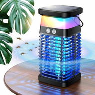 Detailed information about the product Bug Zapper Outdoor Indoor Mosquito Zapper Solar Fly Zapper Rechargeable Electric Mosquito Zapper IP68 Waterproof Insect Fly Trap Plug in with RGB Light & Reading Lamp for Patio Camping Home Backyard