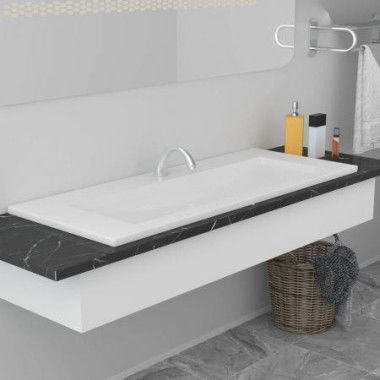 Built-in Basin 101x39.5x18.5 Cm Ceramic White.