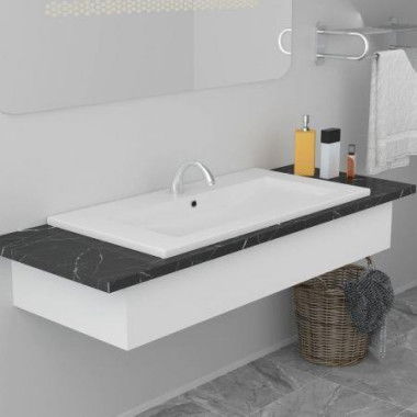 Built-in Basin 81x39.5x18.5 Cm Ceramic White.