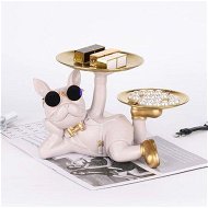 Detailed information about the product Bulldog Statue Desk Storage Tray Key Dish For Entryway Table Home Decor Sculpture For Modern Art Office-Pink