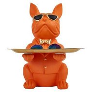 Detailed information about the product Bulldog Statue Key Bowl For Entryway Table Resin Storage Tray Modern Style Decorations For Home Table-Orange