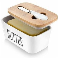 Detailed information about the product Butter Dish with Lid for Countertop Large Butter Dish Ceramics Butter Keeper Container Silicone Sealing Butter Dishes with Covers Good Kitchen Gift White