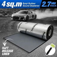 Detailed information about the product Butyl Sound Deadener Car Noise Insulation Deadening Mat Automotive Shock Proofing Audio Shield Truck Vibration Dampening Rubber 2.7mm 4 SQM 800x50cm