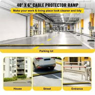 Detailed information about the product Cable Protector 18000lbs Single Channel Rubber Cable Hose Protector 4 Pack Cable Hose Protector Floor Outdoor Cable Protector Ramp Modular Rubber Hose