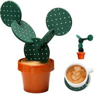 Detailed information about the product Cactus Coasters Set for Drinks of 6 Pieces, Funny Coasters Cactus Gift with Flowerpot Holder for Home Office Bar Decor