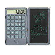 Detailed information about the product Calculator With 6-inch Writing Tablet 12-Digit Display For Students Kids Office (Grey)