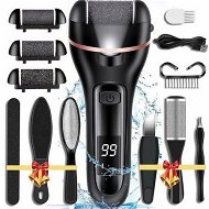 Detailed information about the product Callus Remover for Feet,13-in-1 Professional Pedicure Tools Foot Care Kit,Foot Scrubber Electric Feet File Pedi for Hard Cracked Dry Dead Skin,3 Rollers,2 Speed,Battery Display (Black)