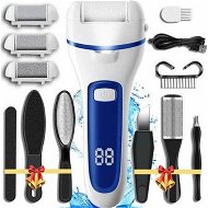 Detailed information about the product Callus Remover for Feet,13-in-1 Professional Pedicure Tools Foot Care Kit,Foot Scrubber Electric Feet File Pedi for Hard Cracked Dry Dead Skin,3 Rollers,2 Speed,Battery Display (Blue)
