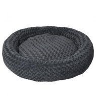 Detailed information about the product Calming Dog Bed Warm Soft Plush XL Dark Grey X-Large