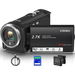 Camcorder Video Camera QHD 2.7K 56MP 16X Digital Zoom Vlogging Camera,2.8 Inch 270 Degree Rotation LCD Screen Camcorder with 32GB SD Card and 2 Batteries. Available at Crazy Sales for $69.99
