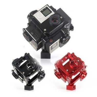 Camera Bracket 360/720 Degree Panorama Bracket For GoPro Hero 3/4 Full Shot Action Camcorder - Black.