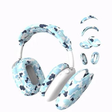 Camouflage Breen Style 4 Piece Set Apple Airpods Max Silicone Printed Earphone Protective Case
