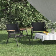 Detailed information about the product Camping Chairs 2 Pcs Black 54x43x59 Cm Oxford Fabric