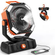 Detailed information about the product Camping Fan Rechargeable,10000mAh Battery Powered Misting Fan,Portable Battery Operated Tent Air Conditioner for Camping - Glamping Essentials