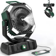 Detailed information about the product Camping Fan Rechargeable,10000mAh Battery Powered Misting Fan,Portable Battery Operated Tent Air Conditioner for Camping - Glamping Essentials