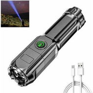 Detailed information about the product Camping Gear For Kids USB Flashlight Rechargeable Pattern Outdoor Camping Flashlight Flashlight