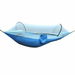 Camping Hammock Outdoor Anti-Rollover Nylon Hammock with Mosquito Net Automatic Quick-Opening Pole Mosquito Net Hammock Hammock(240 * 140cm) Color Blue. Available at Crazy Sales for $29.99