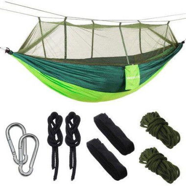 Camping Hammock With Net Lightweight Portable Hammock Double Parachute High Capacity And Tear Resistance Perfect For Hammocks