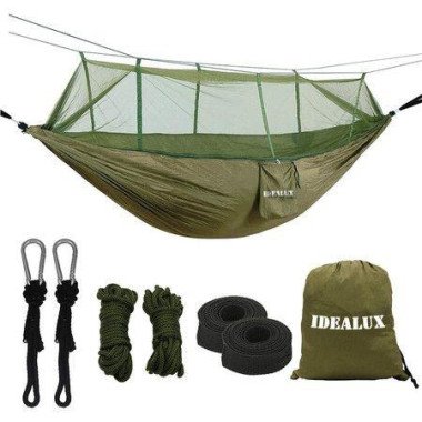 Camping Hammock With Net Lightweight Portable Hammock Double Parachute High Capacity And Tear Resistance Perfect For Hammocks