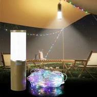 Detailed information about the product Camping Lantern 15M String 2 in 1 Outdoor RGB Lights 5 Modes Rechargeable Lamp Waterproof Portable LED Tent Light Yard Garden Decoration