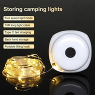 Detailed information about the product Camping String Light Flexible Multiple Lighting Modes Rechargeable Tent String Light Outdoor Decor Warm Light