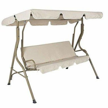 Canopy Swing Top Cover Sun Shade Seat Cover 2 Seats Patio Swing Chair Canopy Top Cover 140x120x15cm