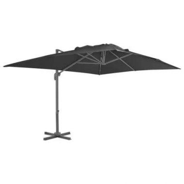 Cantilever Umbrella with Aluminium Pole 400x300 cm Anthracite