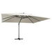 Cantilever Umbrella with LED Lights and Aluminium Pole 400x300 cm Sand. Available at Crazy Sales for $669.95