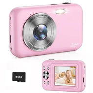 Detailed information about the product Capture Memories with the 1080P Kids Digital Camera - 32GB Card,Anti-Shake,44MP Point & Shoot,16X Zoom,Compact Design for Kids,Teens,tudents (Pink)