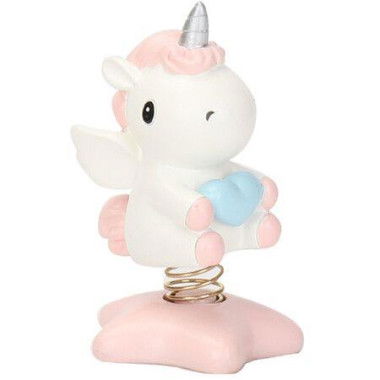 Car Accessories Dashboard Decoration Interior Decoration Swing Unicorn Desk Ornament Home Party Gift (Pink).