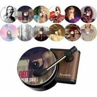 Detailed information about the product Car Air Freshener Taylor Record Player Ventilation Clip Music Album Cover Accessories Scent Eras Merch Women Singer Fans