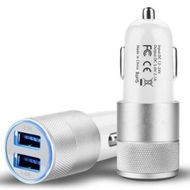 Detailed information about the product Car Charger 3.1A Dual USB Car Charger Rapid Cellphone Car Charger Auto Power Adapter - Silver.