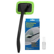 Detailed information about the product Car Cleaning Window ToolMicrofiber Window Cleaning Tool With 4 Washable And Reusable Cloth Pad HeadExtendable Handle And Spray Bottle For Auto Glass Wiper Car