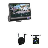 Detailed information about the product Car Dvr 4 Inch 3 Camera Lens Dashcam FHD 1080P Auto Video Recorder Dash Cam(TF Card is Not Included)