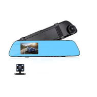 Detailed information about the product Car DVR Rearview Mirror Video Recorder 4.3-inch Car Camera Dual Lens Cam Night