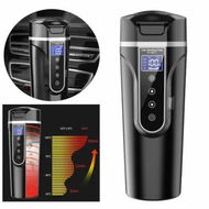 Detailed information about the product Car Electric Kettle 450ml 12 24V Car Heating Cup Car Stainless Steel LCD Temperature Display Travel Electric Coffee Cup for Tea Coffee Milk