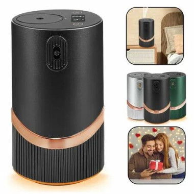 Car Essential Oil Diffuser Waterless Air Freshener Scent Nebulizer Home Hotel Fragrance Machine Aromatherapy Portable Black