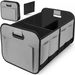 Car Organizer Trunk Storage Box Oxford Cloth Storage Box Large Capacity Foldable For Any Cars and SUV,Collapsible Multi-Compartment Organizer Grey. Available at Crazy Sales for $19.99